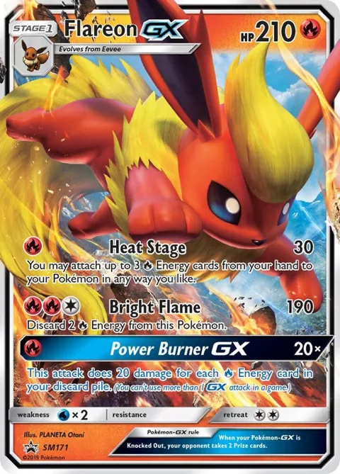 Flareon GX #SM171 Holofoil Pokémon card from SM Promos