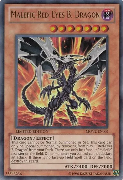 Malefic Red-Eyes B. Dragon MOV2-EN001 Yu-Gi-Oh card from Bonds Beyond Time Movie Pack