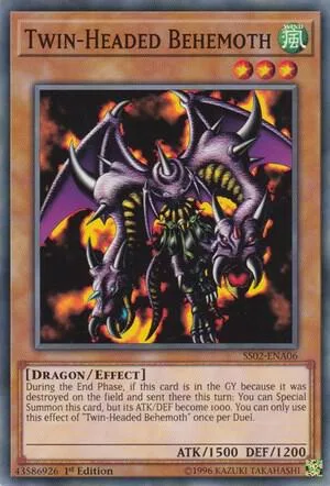 Twin-Headed Behemoth SS02-ENA06 Yu-Gi-Oh card from Speed Duel Decks: Duelists of Tomorrow