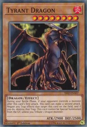 Tyrant Dragon SS02-ENA07 Yu-Gi-Oh card from Speed Duel Decks: Duelists of Tomorrow