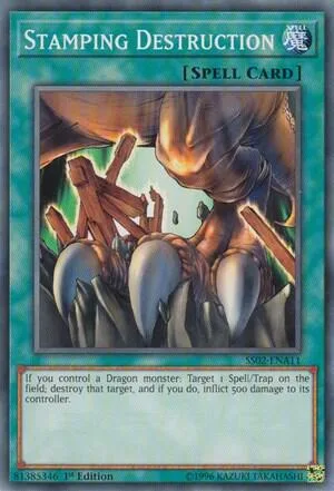 Stamping Destruction SS02-ENA11 Yu-Gi-Oh card from Speed Duel Decks: Duelists of Tomorrow