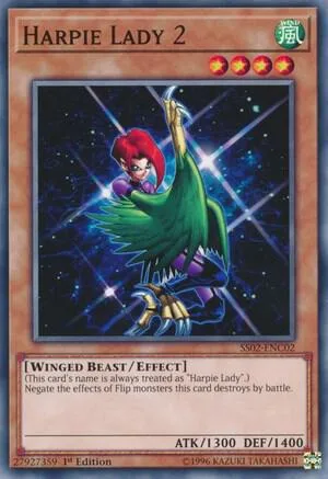 Harpie Lady 2 SS02-ENC02 Yu-Gi-Oh card from Speed Duel Decks: Duelists of Tomorrow
