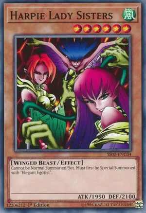 Harpie Lady Sisters SS02-ENC04 Yu-Gi-Oh card from Speed Duel Decks: Duelists of Tomorrow