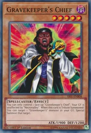 Gravekeeper's Chief SS01-ENB04 Yu-Gi-Oh card from Speed Duel Decks: Destiny Masters
