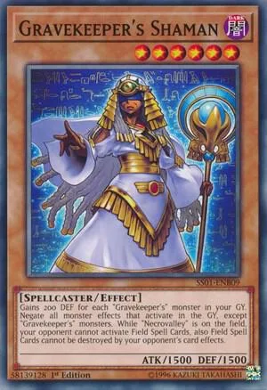 Gravekeeper's Shaman SS01-ENB09 Yu-Gi-Oh card from Speed Duel Decks: Destiny Masters
