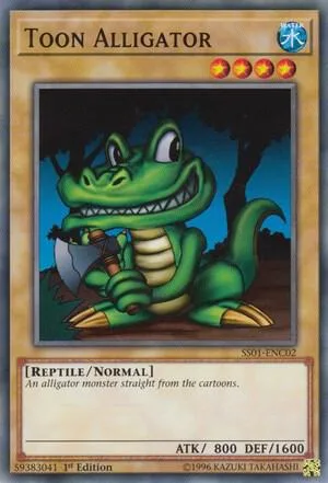 Toon Alligator SS01-ENC02 Yu-Gi-Oh card from Speed Duel Decks: Destiny Masters