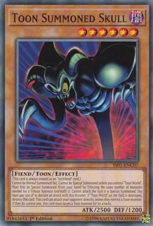 Toon Summoned Skull SS01-ENC07 Yu-Gi-Oh card from Speed Duel Decks: Destiny Masters