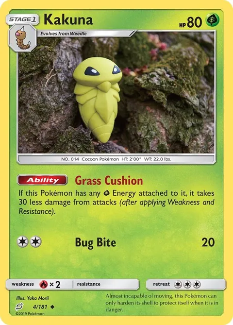 Kakuna #4/181 Reverse Holofoil Pokémon card from SM - Team Up