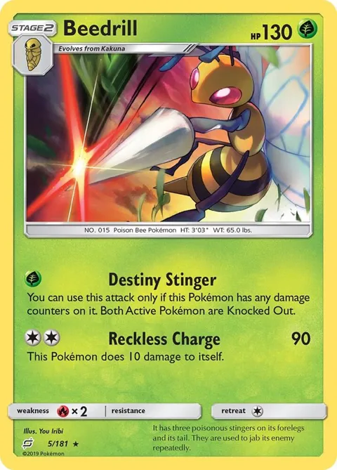 Beedrill #5/181 Pokémon card from SM - Team Up