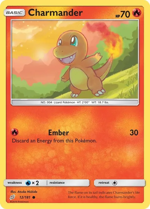 Charmander 12 #12/181 Reverse Holofoil Pokémon card from SM - Team Up