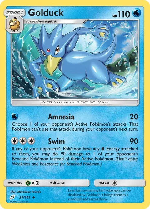 Golduck #27/181 Pokémon card from SM - Team Up