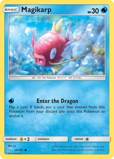Magikarp #29/181 Reverse Holofoil Pokémon card from SM - Team Up