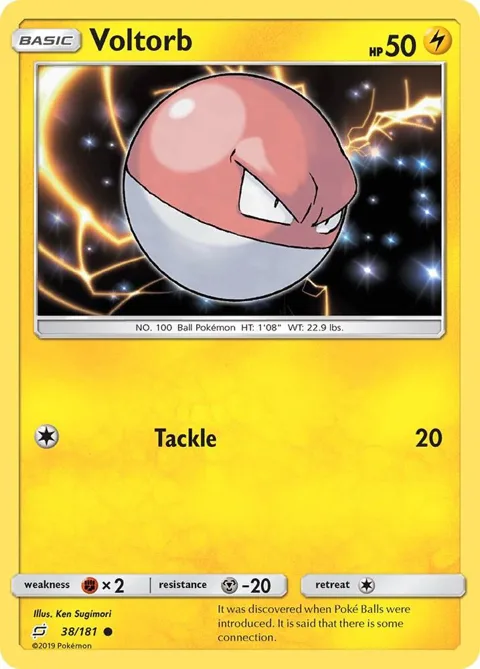 Voltorb #38/181 Pokémon card from SM - Team Up