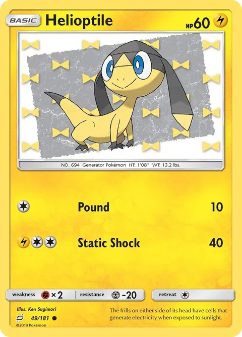 Helioptile #49/181 Reverse Holofoil Pokémon card from SM - Team Up