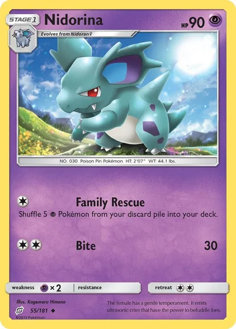 Nidorina #55/181 Pokémon card from SM - Team Up