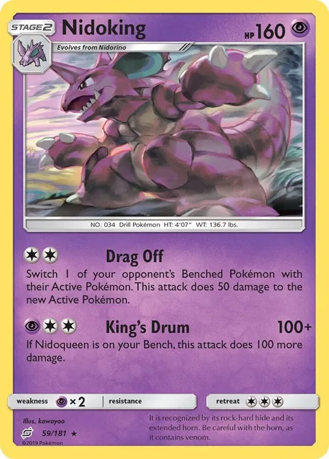 Nidoking #59/181 Pokémon card from SM - Team Up