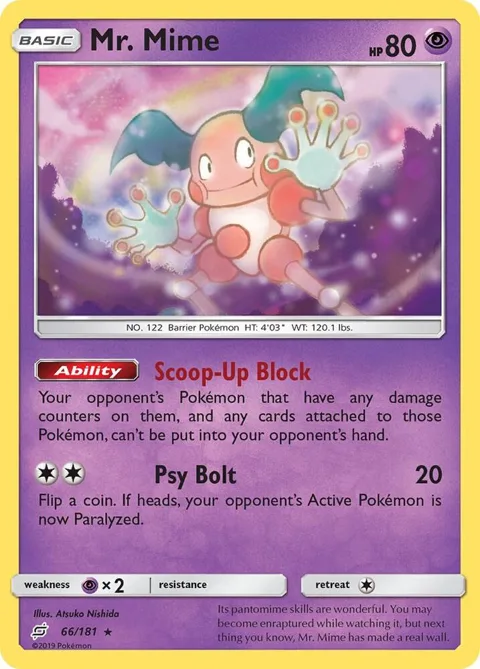 Mr. Mime #66/181 Pokémon card from SM - Team Up