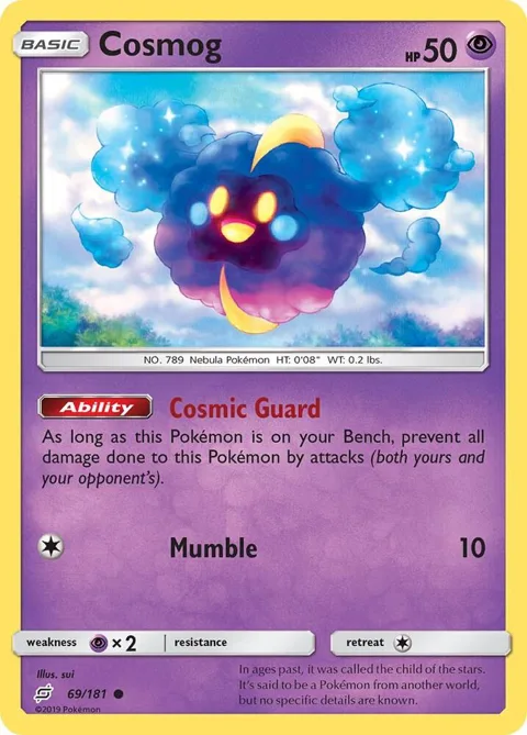 Cosmog #69/181 Reverse Holofoil Pokémon card from SM - Team Up