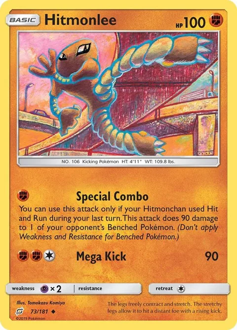Hitmonlee #73/181 Pokémon card from SM - Team Up