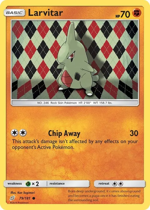 Larvitar #79/181 Reverse Holofoil Pokémon card from SM - Team Up