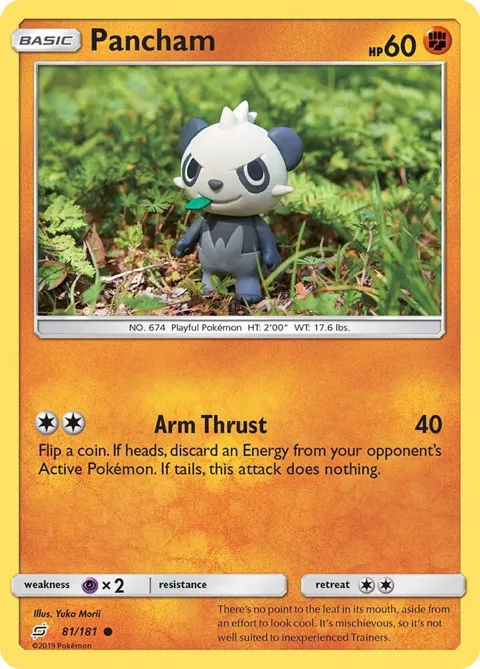 Pancham #81/181 Reverse Holofoil Pokémon card from SM - Team Up