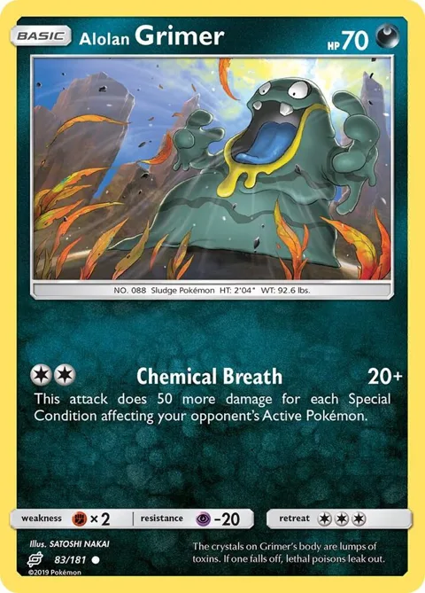 Alolan Grimer #83/181 Reverse Holofoil Pokémon card from SM - Team Up