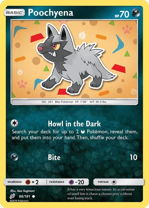 Poochyena #86/181 Reverse Holofoil Pokémon card from SM - Team Up