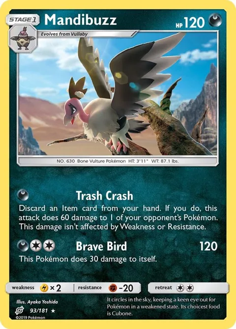 Mandibuzz #93/181 Pokémon card from SM - Team Up