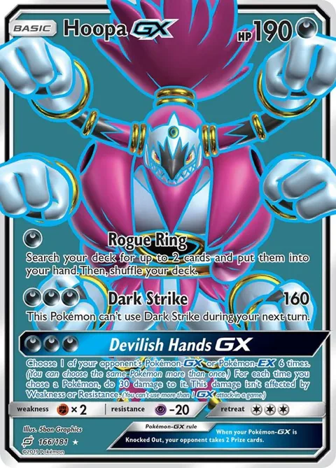 Hoopa GX Full Art #166/181 Holofoil Pokémon card from SM - Team Up