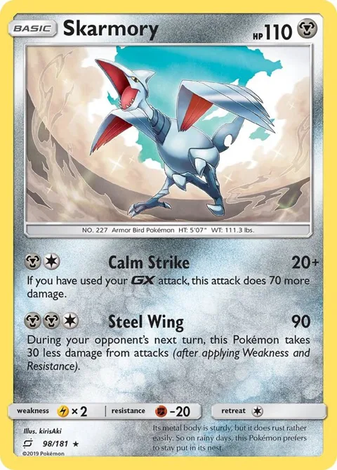 Skarmory #98/181 Reverse Holofoil Pokémon card from SM - Team Up