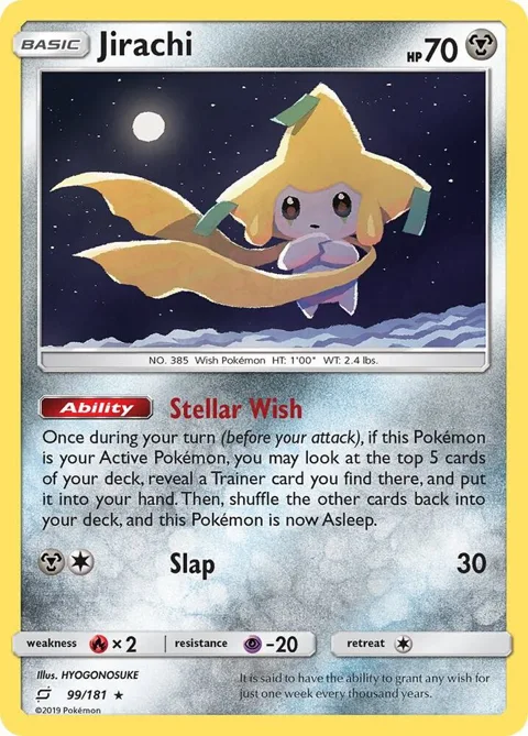 Jirachi #99/181 Reverse Holofoil Pokémon card from SM - Team Up