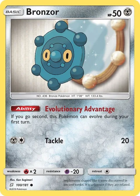 Bronzor #100/181 Pokémon card from SM - Team Up