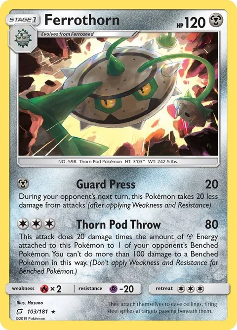 Ferrothorn #103/181 Pokémon card from SM - Team Up