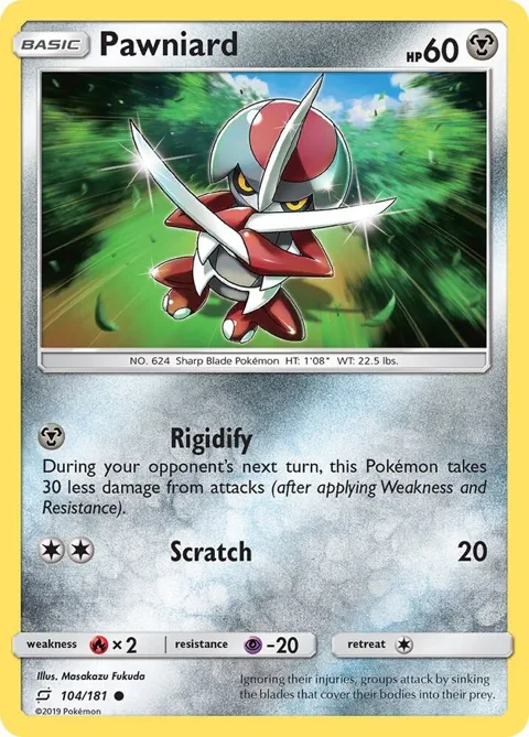Pawniard #104/181 Reverse Holofoil Pokémon card from SM - Team Up