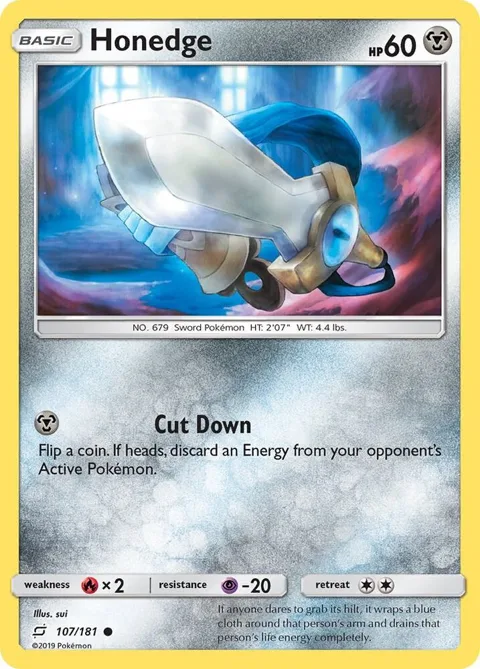 Honedge #107/181 Reverse Holofoil Pokémon card from SM - Team Up