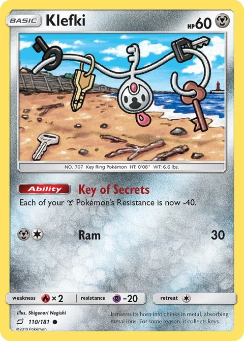 Klefki #110/181 Reverse Holofoil Pokémon card from SM - Team Up