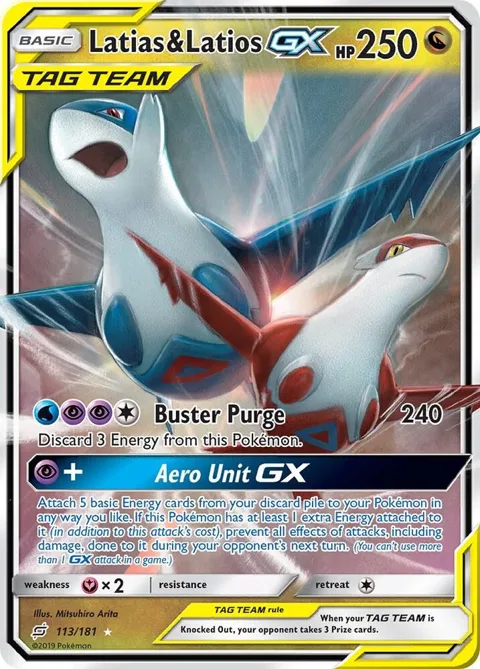 Latias & Latios GX #113/181 Holofoil Pokémon card from SM - Team Up