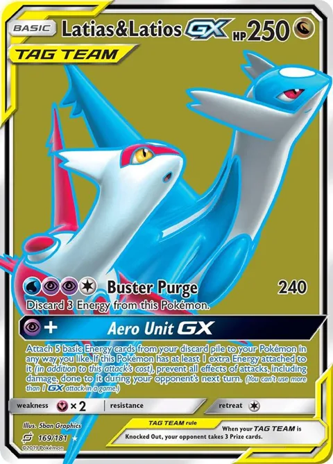 Latias & Latios GX Full Art #169/181 Holofoil Pokémon card from SM - Team Up