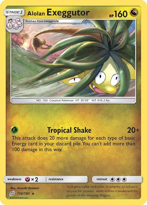 Alolan Exeggutor 114 #114/181 Reverse Holofoil Pokémon card from SM - Team Up