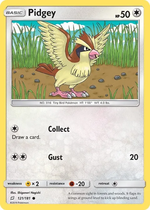 Pidgey 121 #121/181 Reverse Holofoil Pokémon card from SM - Team Up
