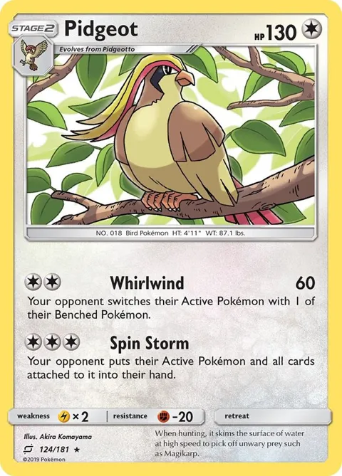 Pidgeot #124/181 Pokémon card from SM - Team Up