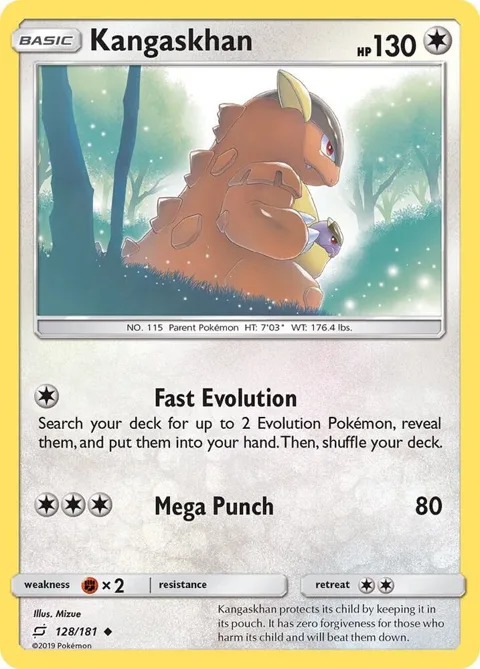 Kangaskhan #128/181 Pokémon card from SM - Team Up