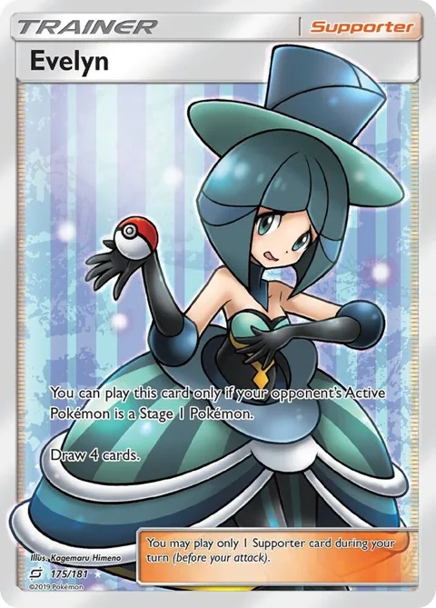 Evelyn Full Art #175/181 Holofoil Pokémon card from SM - Team Up
