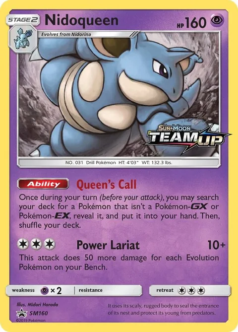 Nidoqueen - SM160 Prerelease #SM160 Holofoil Pokémon card from SM Promos
