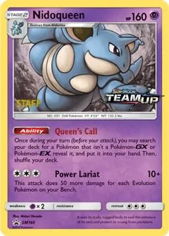 Nidoqueen - SM160 Prerelease [Staff] #SM160 Holofoil Pokémon card from SM Promos