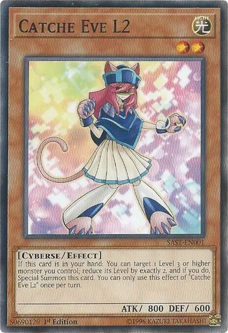 Catche Eve L2 SAST-EN001 1st Edition Yu-Gi-Oh card from Savage Strike