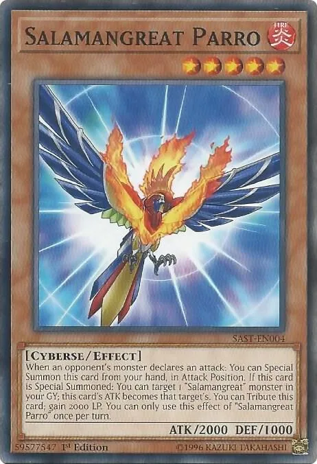Salamangreat Parro SAST-EN004 Unlimited Yu-Gi-Oh card from Savage Strike