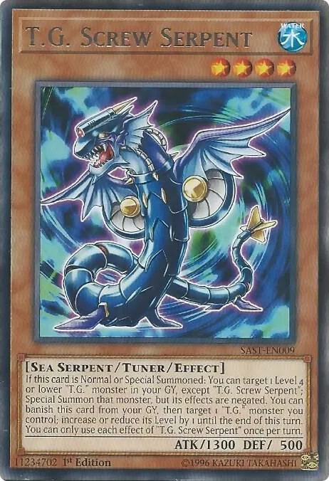 T.G. Screw Serpent SAST-EN009 Unlimited Yu-Gi-Oh card from Savage Strike