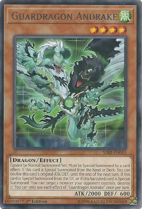 Guardragon Andrake SAST-EN015 Yu-Gi-Oh card from Savage Strike
