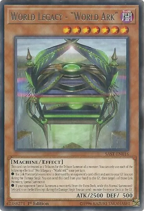 World Legacy - "World Ark" SAST-EN016 Unlimited Yu-Gi-Oh card from Savage Strike
